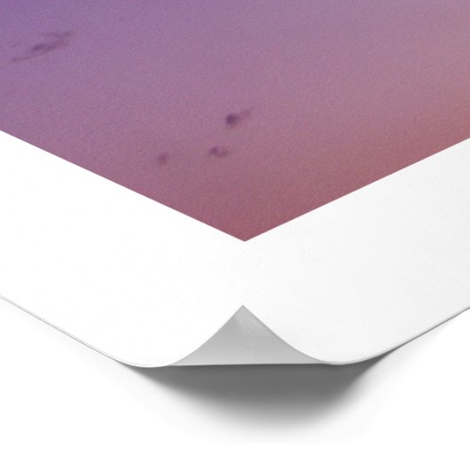 Paarse gestrooide wolken in Twilight Poster (Hoek)