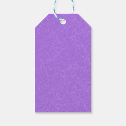 Paarse gestructureerd oppervlak met wervelend patr cadeaulabel (Voorkant)