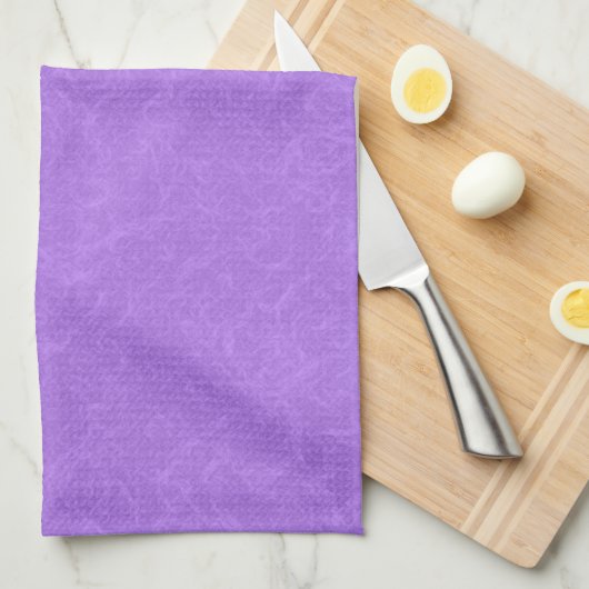 Paarse gestructureerd oppervlak met wervelend patr theedoek (Quarter Fold)