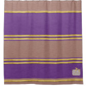 Paarse getextureerde gouddouchergordijn douchegordijn (Voorkant)