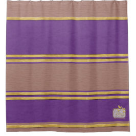 Paarse getextureerde gouddouchergordijn douchegordijn