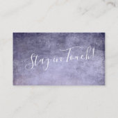 Paarse getextureerde grunge "We hebben ons verplaa Informatiekaartje (Achterkant)