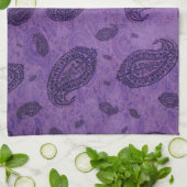Paarse getextureerde Paisley American MoJo Kitchen Theedoek (Gevouwen)