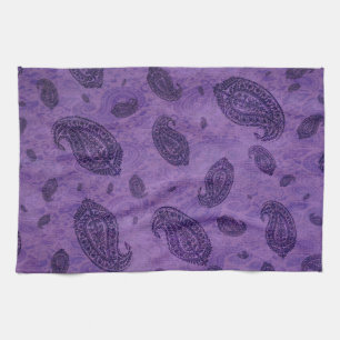 Paarse getextureerde Paisley American MoJo Kitchen Theedoek