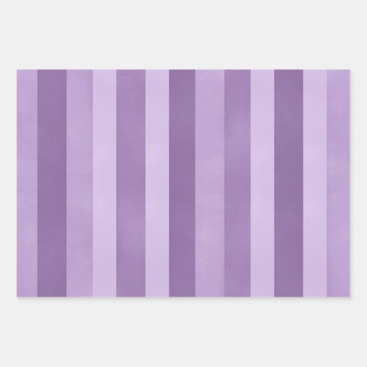 Paarse getextureerde strepenpatroon inpakpapier vel (Voorkant 3)