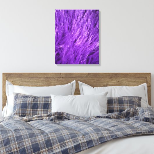 Paarse getextureerde vacht ziet er Abstract uit Canvas Afdruk (Insitu (Slaapkamer))