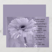 Paarse Getinte Daisy Huwelijksjubileum Feest Kaart (Voorkant / Achterkant)