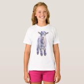 Paarse Getinte Gestileerde Lammetjes Kinderen T-shirt (Voorkant volledig)