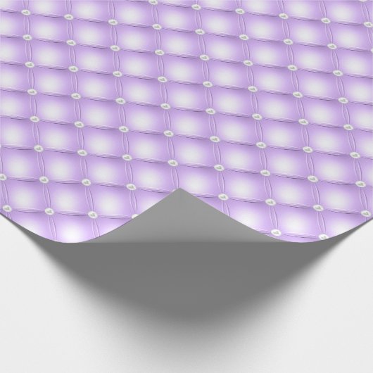 Paarse getufte parels cadeaupapier (Hoek)