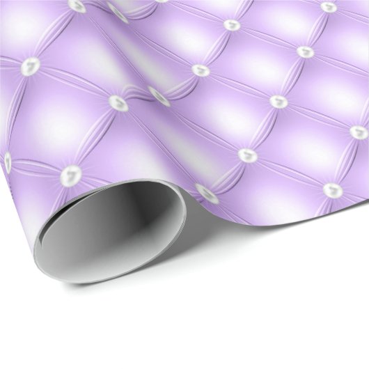 Paarse getufte parels cadeaupapier (Rol Hoek)