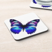 Paarse geverfde vlinder onderzetter (Linkerzijde)