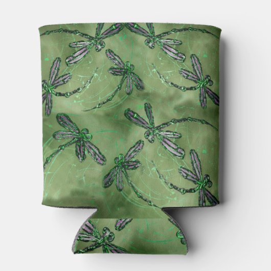 Paarse gevleugelde libellen blikjeskoeler (Achterkant)