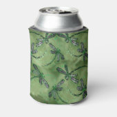 Paarse gevleugelde libellen blikjeskoeler (Blikje Achterkant)