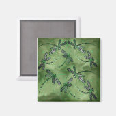 Paarse gevleugelde libellen magneet (Voorkant / Achterkant)