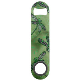 Paarse gevleugelde libellen speed flessenopener