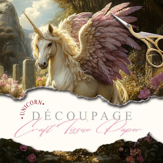 Paarse gevleugelde witte Pegasus Keltische steenci Tissuepapier