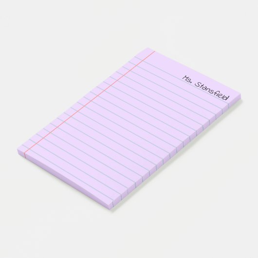 Paarse gevoerd Notitieboek papier Post-it® Notes (Schuin)