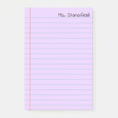 Paarse gevoerd Notitieboek papier Post-it® Notes (Voorkant)