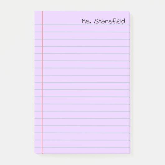 Paarse gevoerd Notitieboek papier Post-it® Notes (Voorkant)