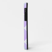 Paarse Gewatteerde Diamant Patroon Case-Mate iPhone Case (Achterkant/links)