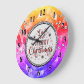 Paarse geweldige Emerald Merry kerst Grote Cl Grote Klok (Hoek)