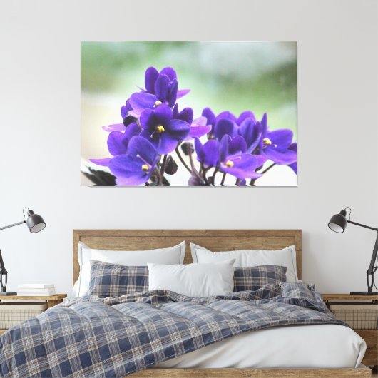 Paarse geweldplegingen canvas afdruk (Insitu (Slaapkamer))