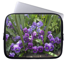 Paarse geweldplegingen laptop sleeve