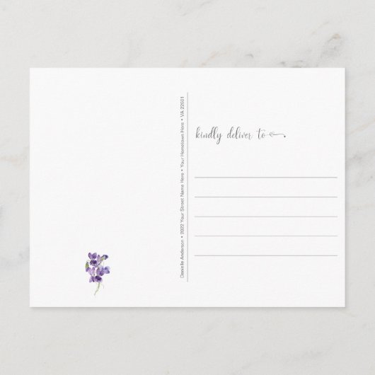 Paarse geweldplegingen, limonade Mason Jar denking Briefkaart (Achterkant)