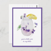 Paarse geweldplegingen, limonade Mason Jar denking Briefkaart (Voorkant / Achterkant)