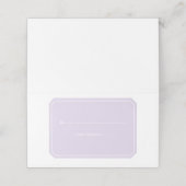 Paarse Gewoon Elegant Place Cards Plaatskaartje (Buitenkant ongevouwen)