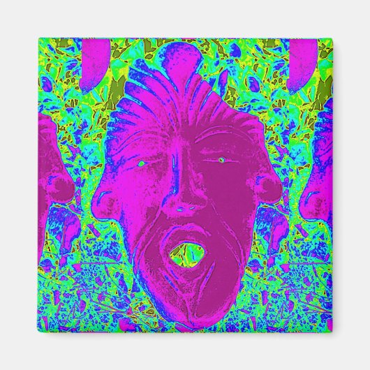 paarse gezichtsmagneet magneet (Voorkant)