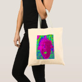 paarse gezichtszak tote bag (Voorkant (product))