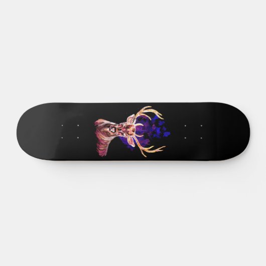 Paarse Ghost Deer Persoonlijk Skateboard (Horizontaal)