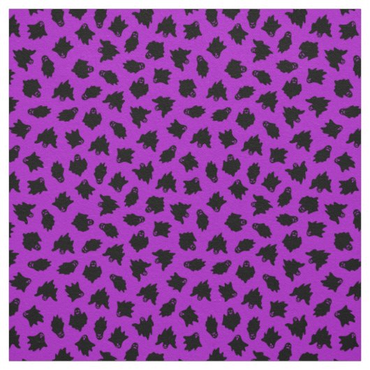 Paarse Ghost Happy Halloween Modern Stof (Swatch)