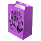 Paarse Gift Bag met Poppy - Uw kleuren Medium Cadeauzakje (Voorkant Gekanteld)