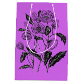 Paarse Gift Bag met Poppy - Uw kleuren Medium Cadeauzakje (Achterkant)