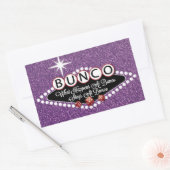 Paarse Giltter wat er gebeurt bij Bunco Envelope S Rechthoekige Sticker (Envelop)