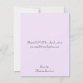 Paarse Gingham Baby Shower-uitnodigingen Kaart (Achterkant)