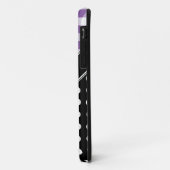 Paarse Gingham Black Polka Dot iPhone 5 Hoesje (Achterkant/links)