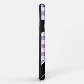 Paarse Gingham Black Polka Dot iPhone 5 Hoesje (Achterkant/rechts)