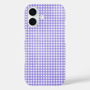 paarse gingham iPhone 16 hoesje
