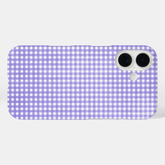 paarse gingham Case-Mate iPhone case (Achterkant (horizontaal))