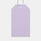 Paarse Gingham Coquette Strik Bruidsdouche Favorie Cadeaulabel (Achterkant)