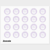 Paarse Gingham Coquette Strik Bruidsdouche Zegel (Vel)