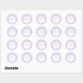 Paarse Gingham Coquette Strik Doop Envelope Zegel (Vel)