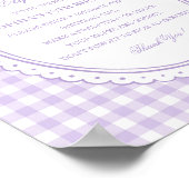 Paarse Gingham Coquette Strik Tijdcapsule Spel Poster (Hoek)