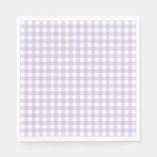 Paarse Gingham Flirt Boog Feest Dessert Servet