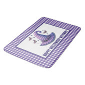 Paarse Gingham Halloween Heksenhoed Welkom Badmat (Gekanteld)