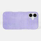 paarse gingham iPhone 16 hoesje (Achterkant horizontaal)