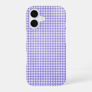 paarse gingham iPhone 16 hoesje